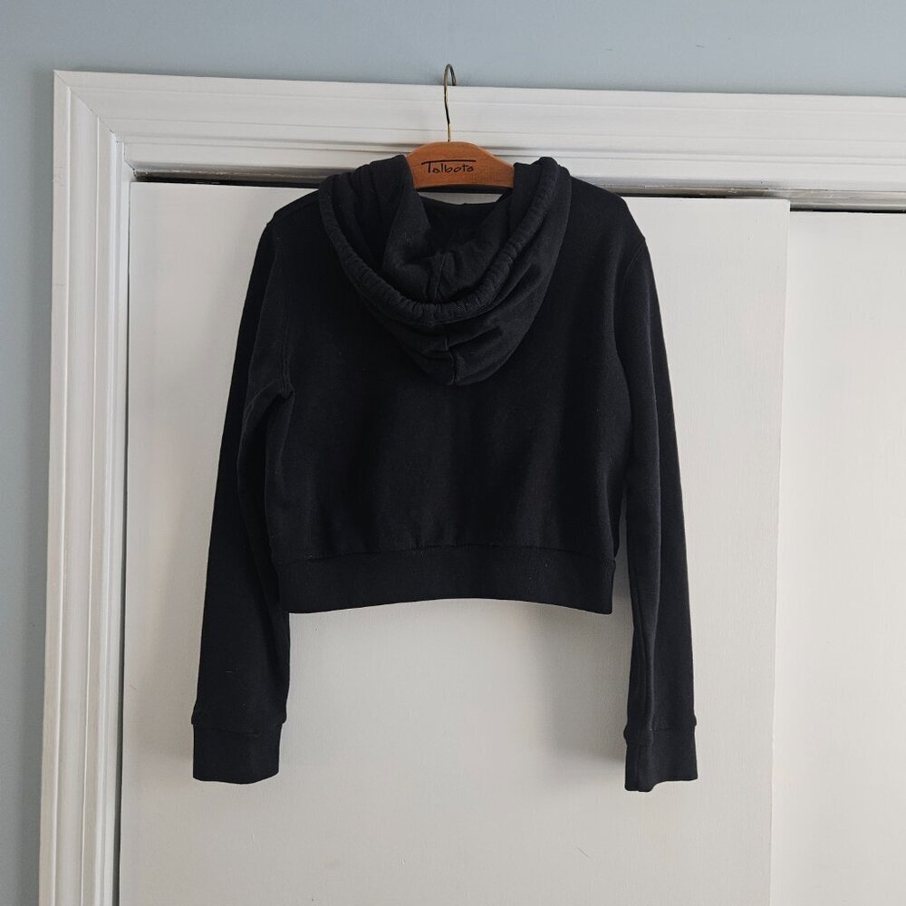 Hollister Black Feel Good Fleece Zip Up Small Hoodie Sweatshirt - Picture 3 of 7